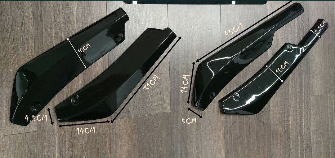 Extensie Extensii ornamente / coltare coltar prelungire lip bara spate Volkswagen VW Golf mk 5 mk 6 mk7 negru lucios