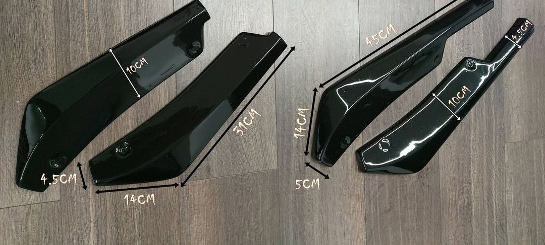 Extensie Extensii ornamente / coltare coltar lip prelungire bara spate BMW E92 E93 negru lucios