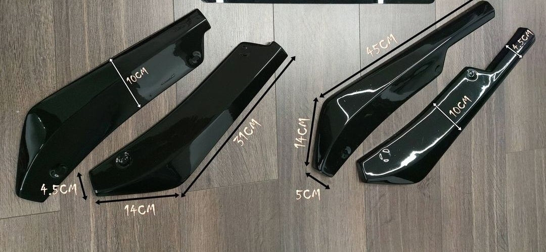 Extensii Extensie / coltar coltare lip bara spate BMW Seria 3 E90 E91 negru lucios