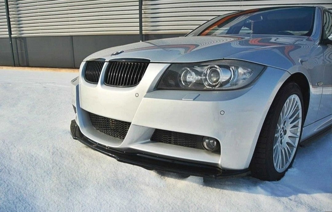 Prelungire Lip Bara Față BMW Seria 3 E90 E91 – M Tech  Negru Lucios