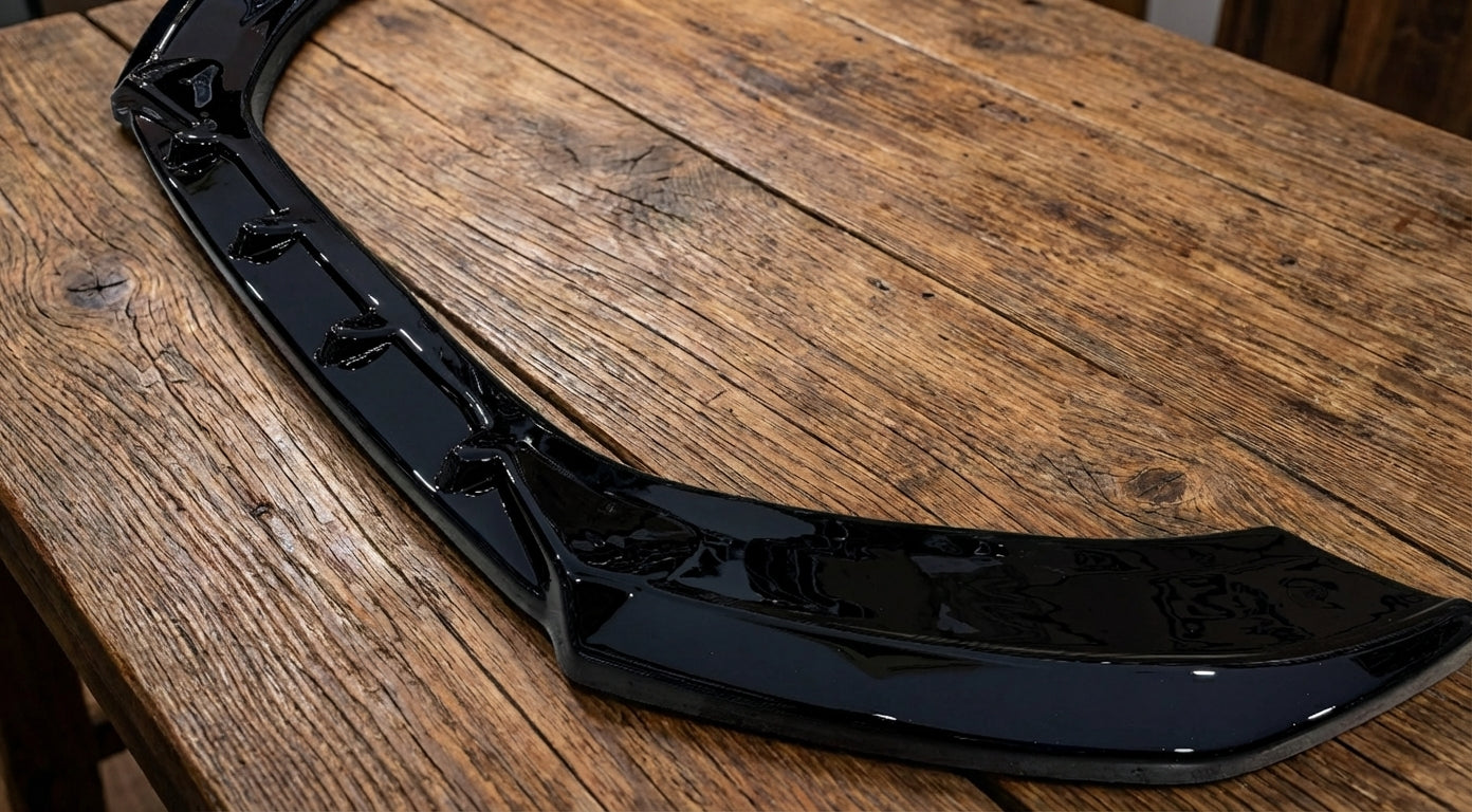 Prelungire spoiler față Audi A6 C7 (2011–20114 | ABS | Nou vopsit negru lucios pentru bara normala Non Sline