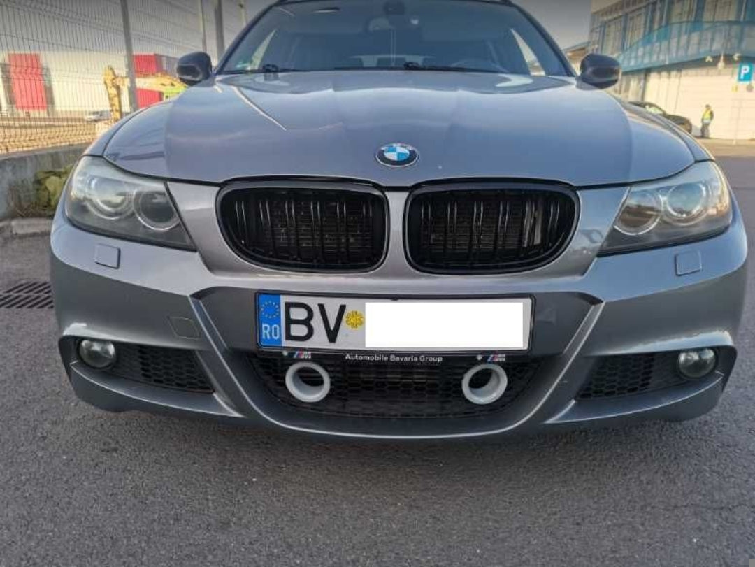 Grila dubla grilaj nari BMW Seria 3 E90 E91 FL facelift negru