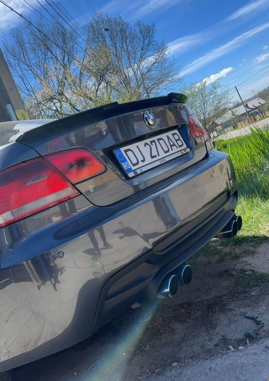 Eleron lip portbagaj BMW Seria 5 F10 2009-2016 model M4 negru lucios