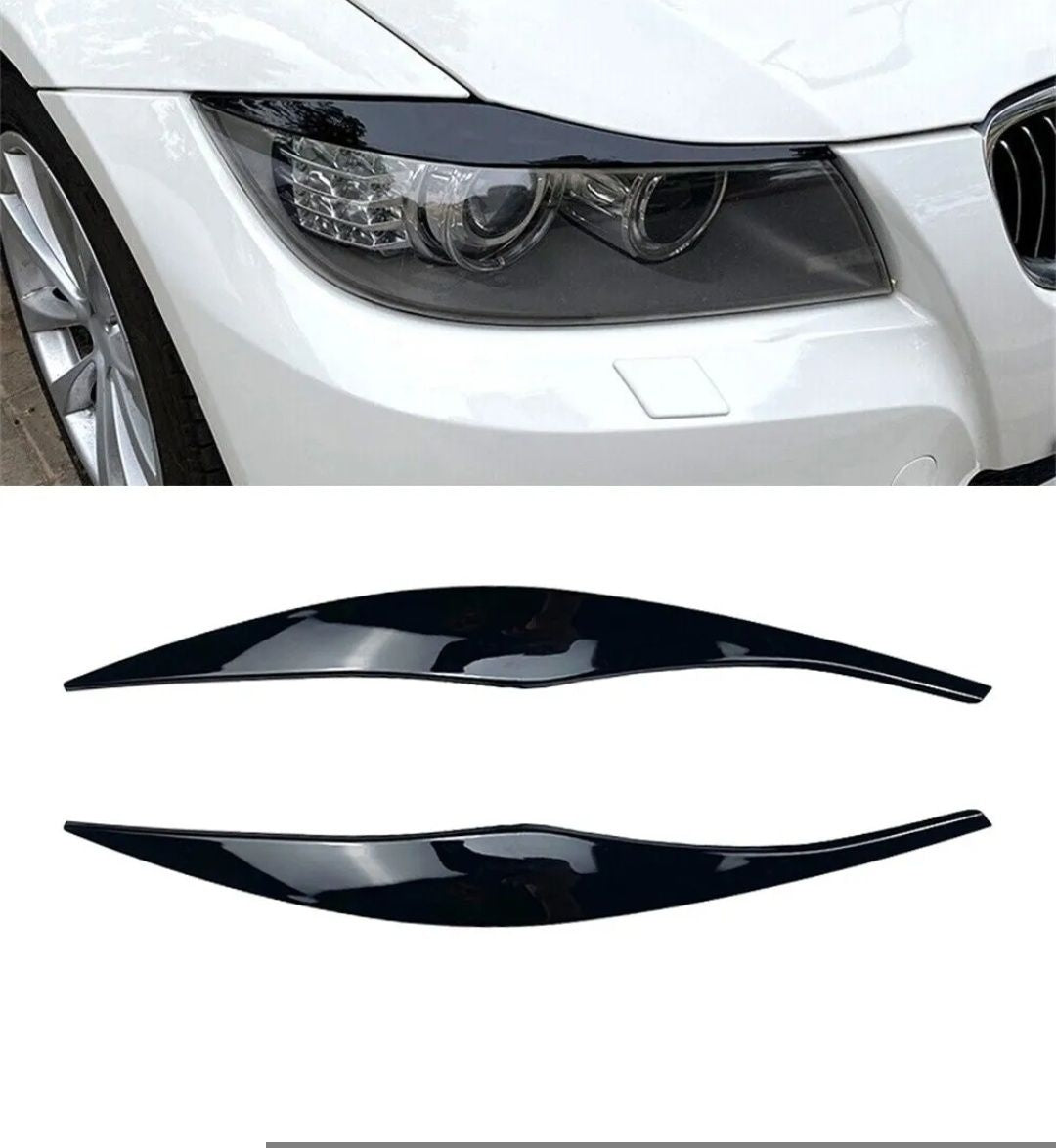 Ornamente / Pleoape Faruri BMW E90 Non-Facelift – Negru Lucios