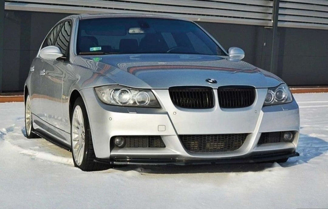 Prelungire Lip Bara Față BMW Seria 3 E90 E91 – M Tech  Negru Lucios