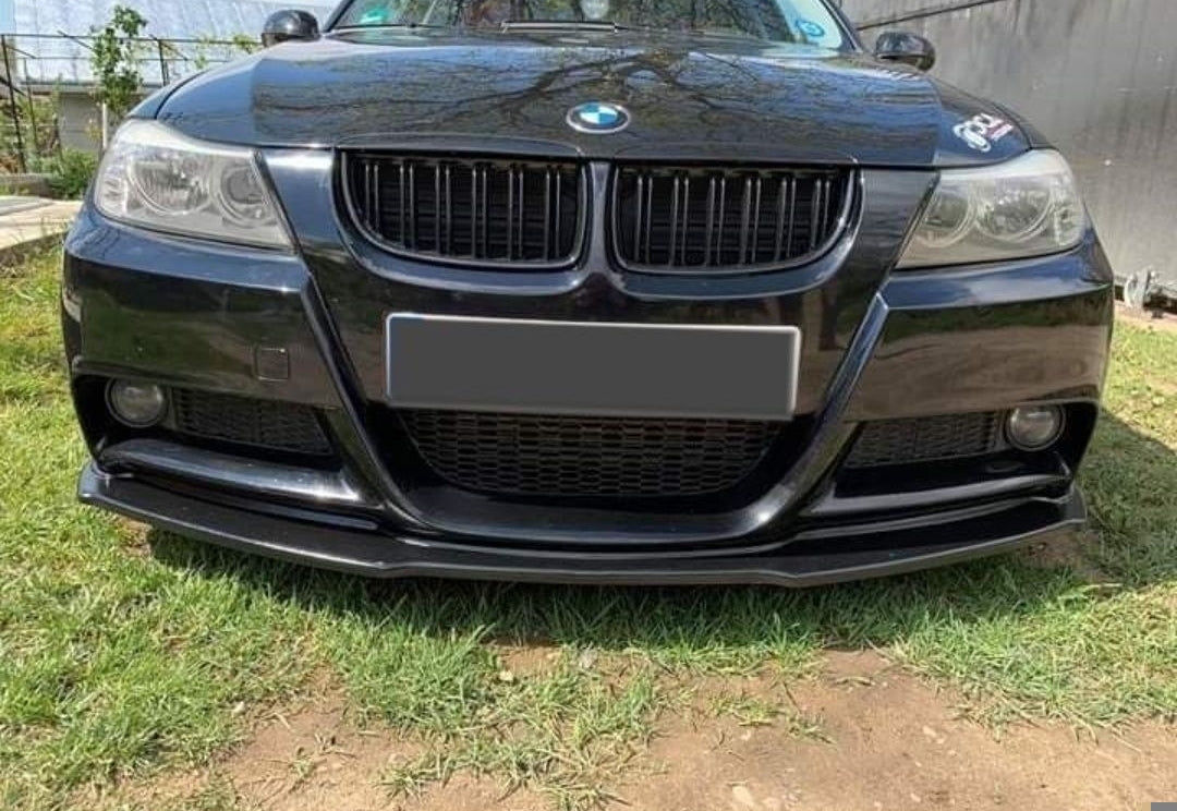 Prelungire Lip Bara Față BMW Seria 3 E90 E91 – M Tech  Negru Lucios