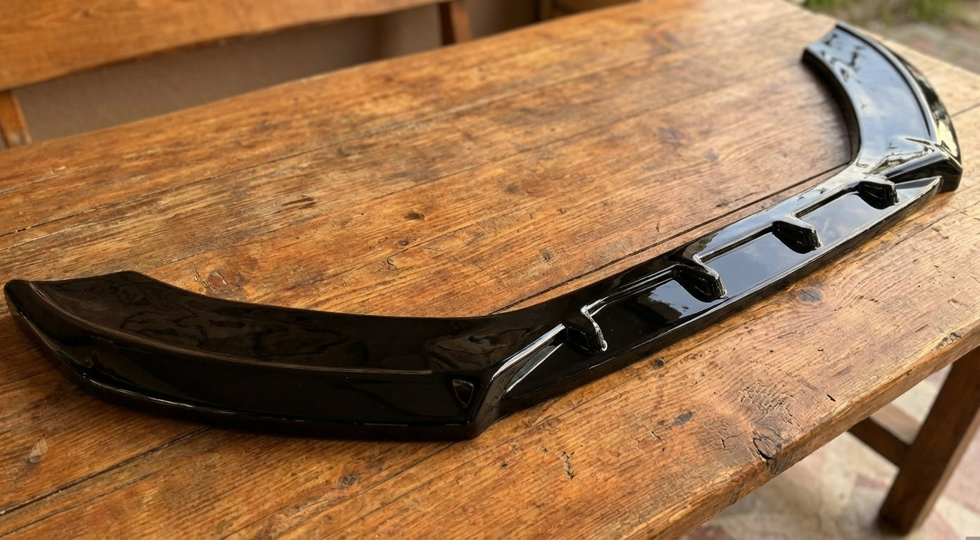 Prelungire spoiler față Audi A6 C7 (2011–20114 | ABS | Nou vopsit negru lucios pentru bara normala Non Sline