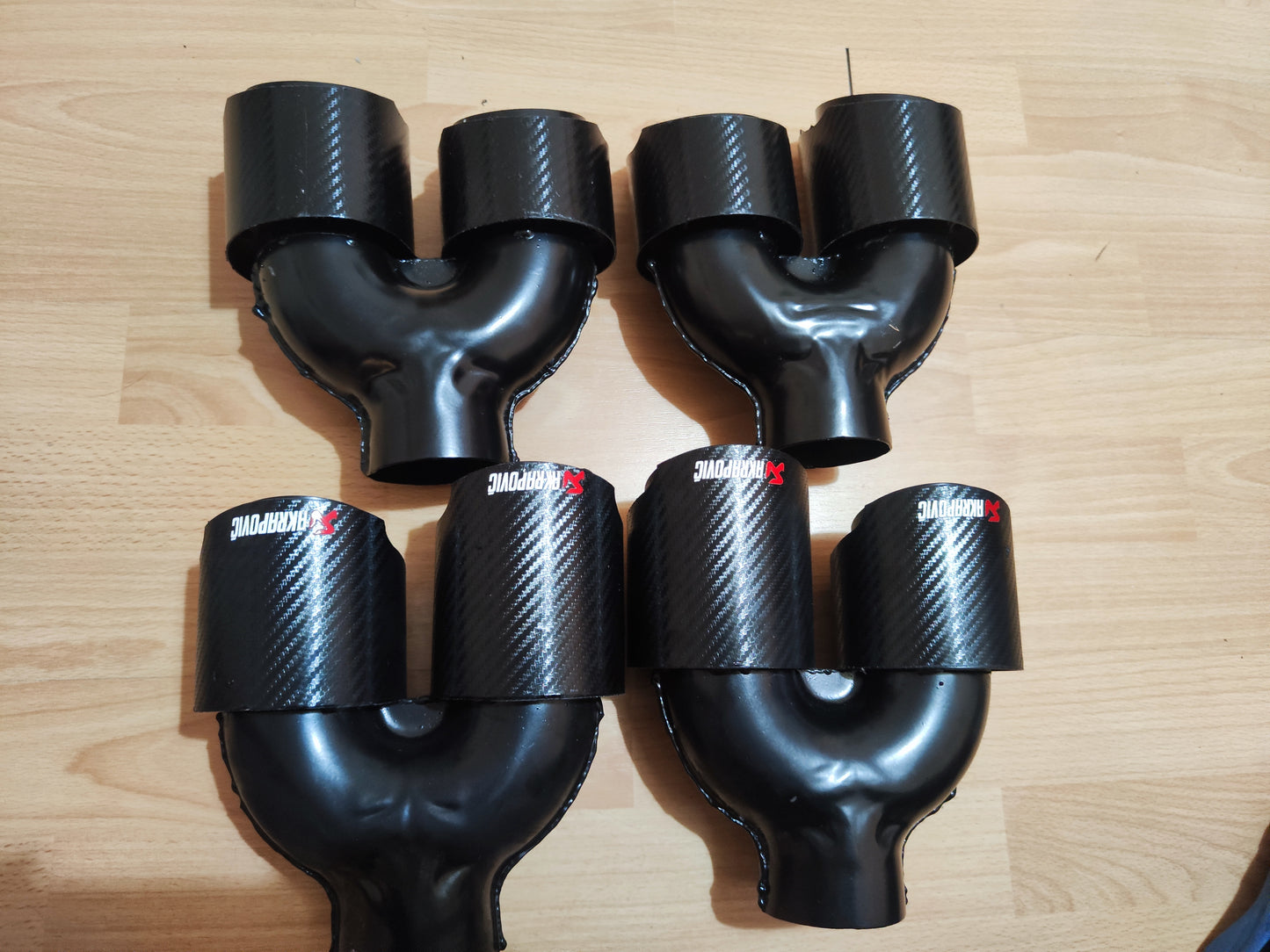 Ornament Toba Finala / Tipsuri Duble De 90 Model Akrapovic Fier