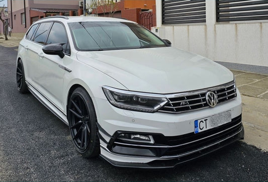 Prelungire bara fata spoiler lip lip VW Volkswagen Passat B8 pentru Bara R line si bara standard negru lucios