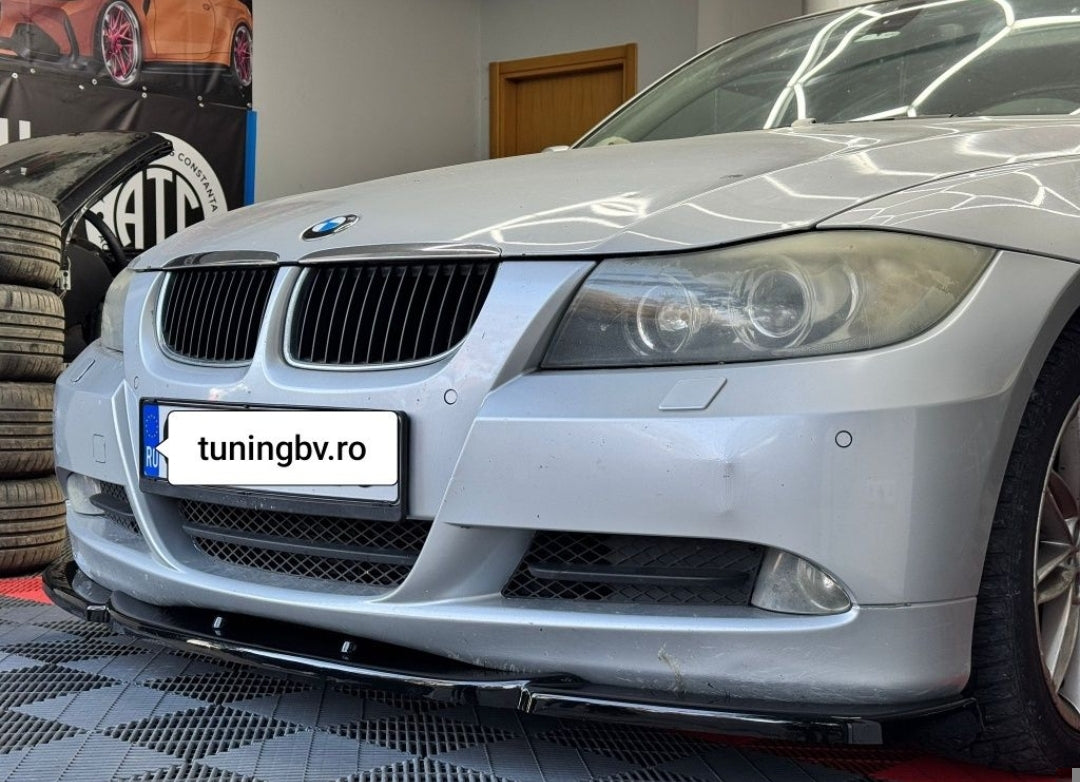 Lip spoiler prelungire bară față BMW E90 Non-Facelift – bară normală